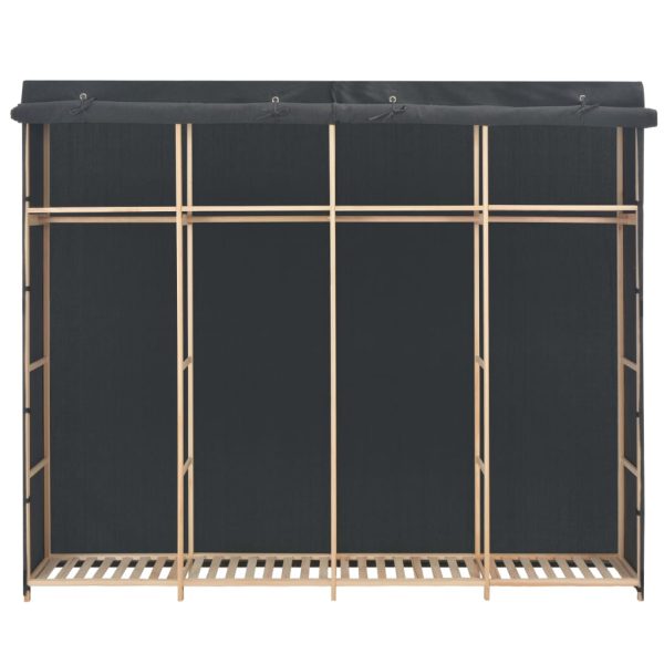 Roupeiro 200x40x170 cm tecido cinzento - Image 2
