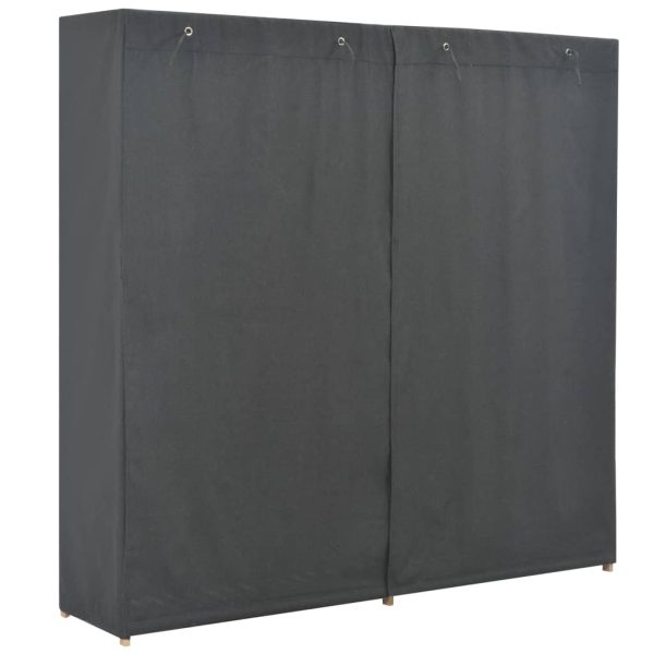 Roupeiro 200x40x170 cm tecido cinzento - Image 3