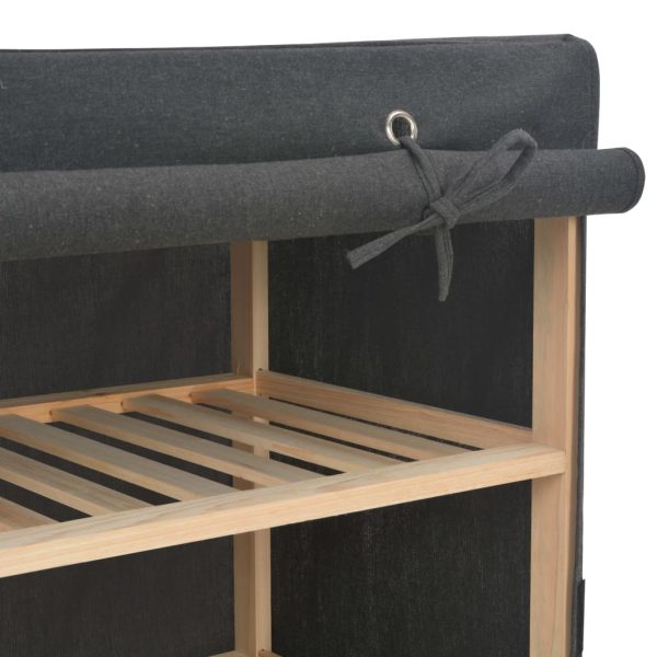 Roupeiro 200x40x170 cm tecido cinzento - Image 5