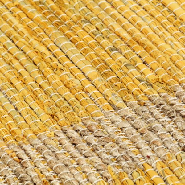 Tapete artesanal em juta amarelo 120x180 cm - Image 5