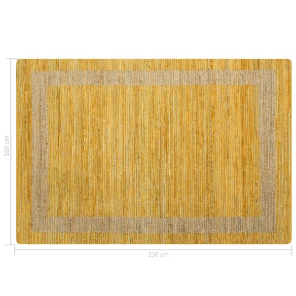 Tapete artesanal em juta amarelo 160x230 cm - Image 6
