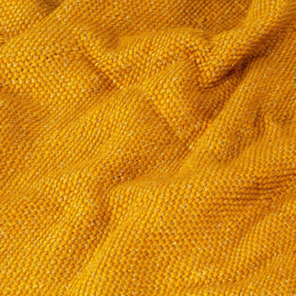 vidaXL Manta em tecido lurex 125x150 cm amarelo mostarda - Image 9