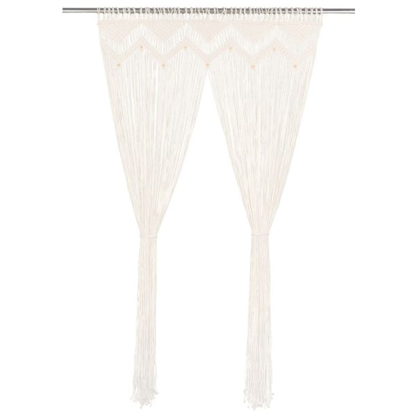 Cortina macramé 140x240 cm algodão