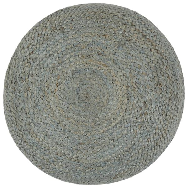 Pufe artesanal 45x30 cm juta verde azeitona - Image 2