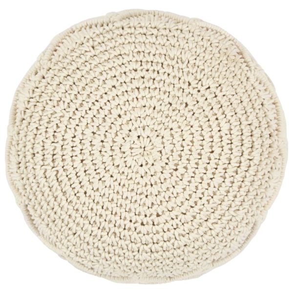 Pufe artesanal macramé 45x30 cm algodão - Image 2