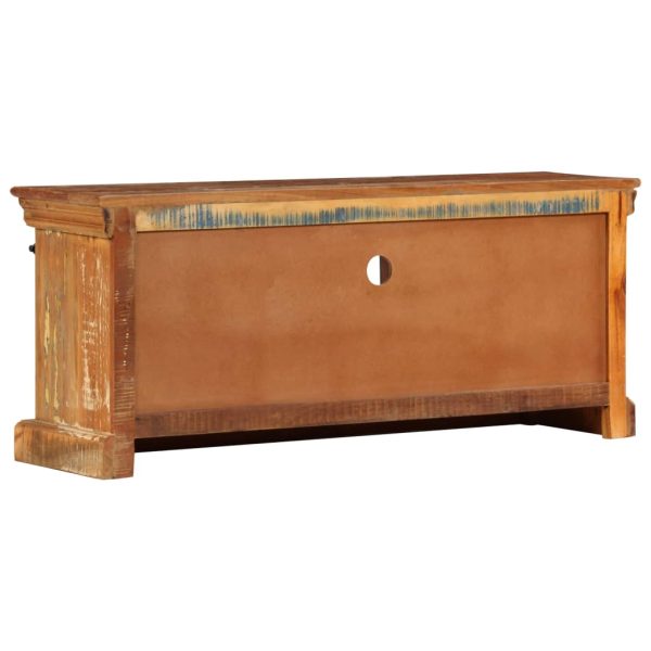Móvel de TV 110x30x45 cm madeira recuperada maciça - Image 6