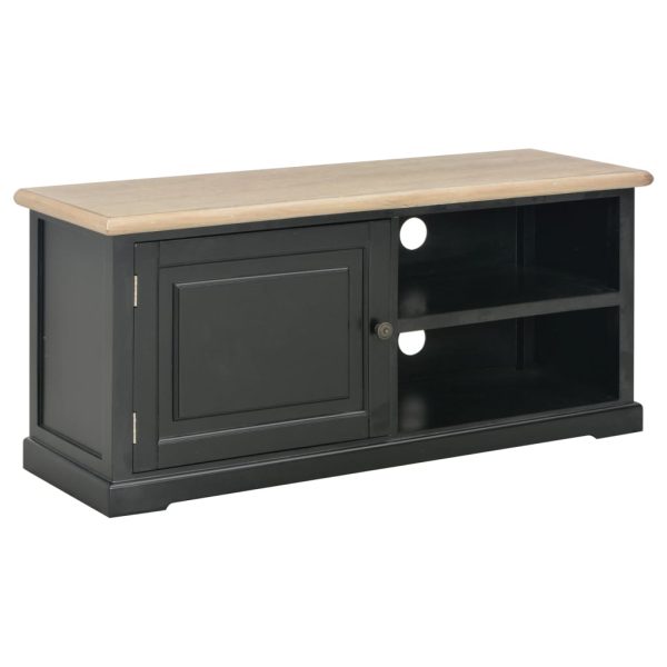 Móvel de TV 90x30x40 cm madeira preto