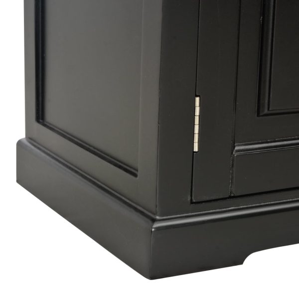 Móvel de TV 90x30x40 cm madeira preto - Image 7