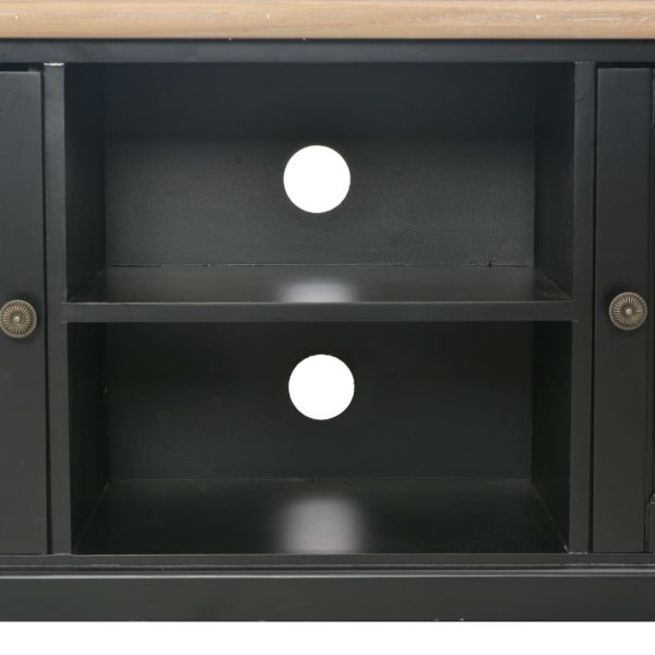 Móvel de TV 120x30x40 cm madeira preto - Image 8