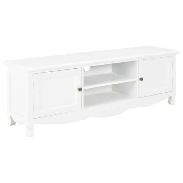 Móvel de TV 120x30x40 cm madeira branco