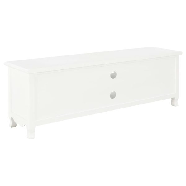 Móvel de TV 120x30x40 cm madeira branco - Image 3