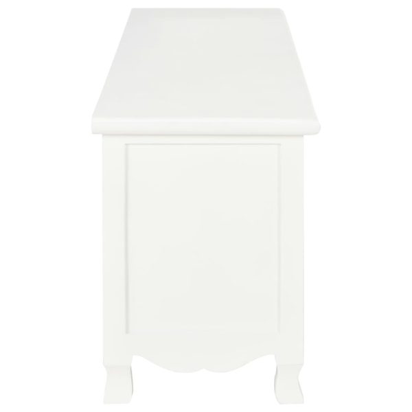 Móvel de TV 120x30x40 cm madeira branco - Image 4