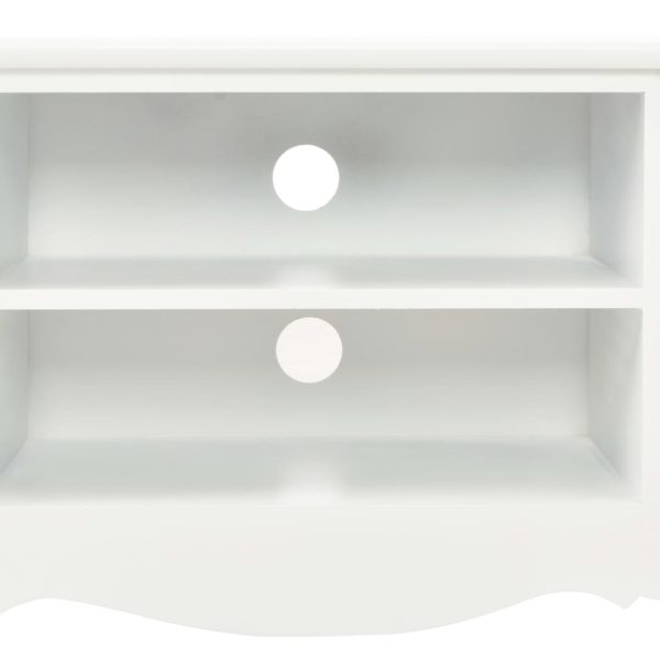 Móvel de TV 120x30x40 cm madeira branco - Image 8