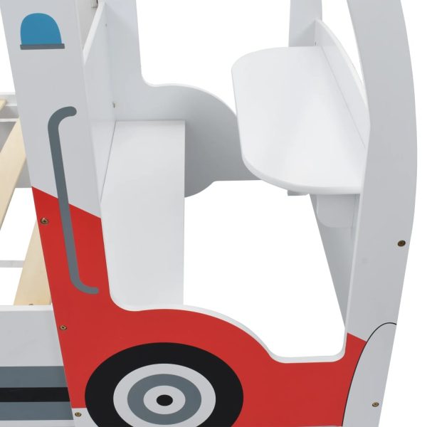 Cama carro da policia para crianças com secretária 90x200 cm - Image 6