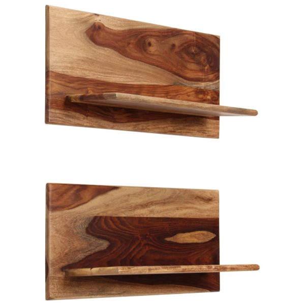 Prateleiras de parede 2 pcs 58x26x20cm madeira sheesham maciça - Image 2