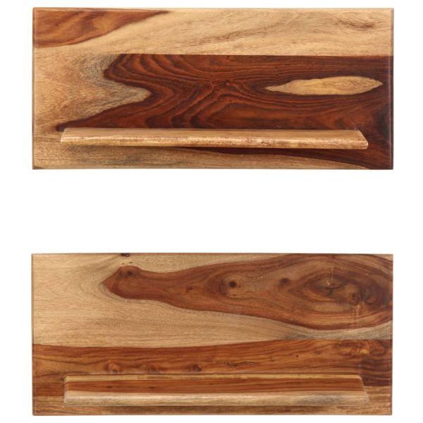 Prateleiras de parede 2 pcs 58x26x20cm madeira sheesham maciça - Image 4