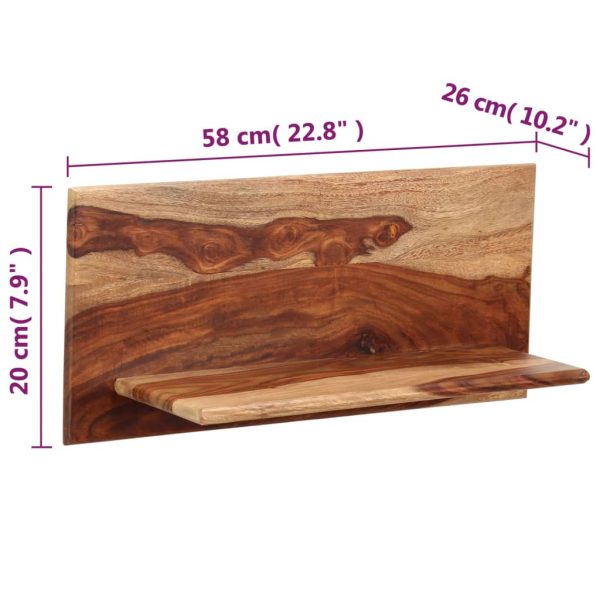 Prateleiras de parede 2 pcs 58x26x20cm madeira sheesham maciça - Image 7