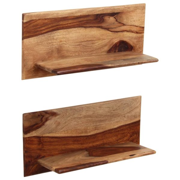 Prateleiras de parede 2 pcs 58x26x20cm madeira sheesham maciça - Image 8