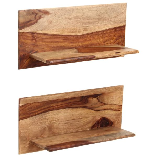 Prateleiras de parede 2 pcs 58x26x20cm madeira sheesham maciça - Image 9