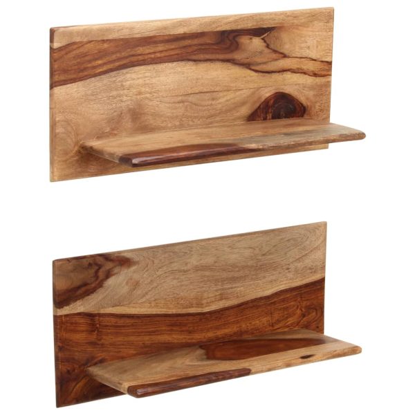 Prateleiras de parede 2 pcs 58x26x20cm madeira sheesham maciça - Image 10