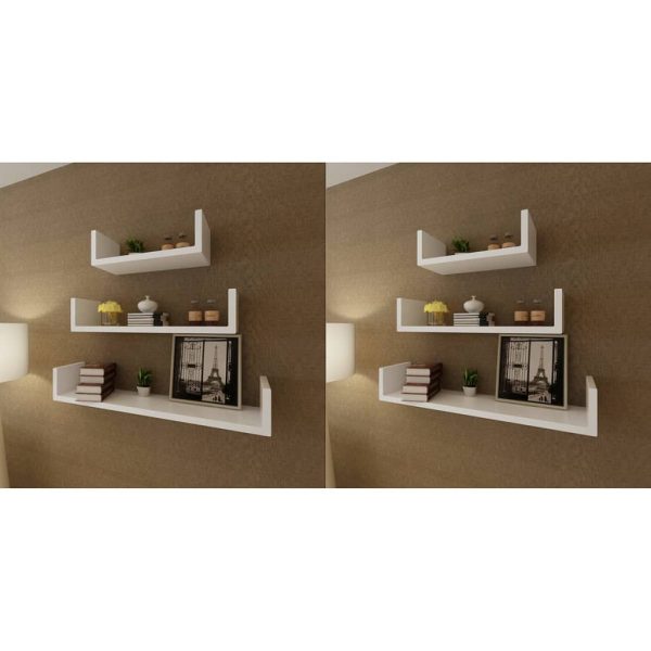 Prateleiras de parede 6 pcs branco - Image 3