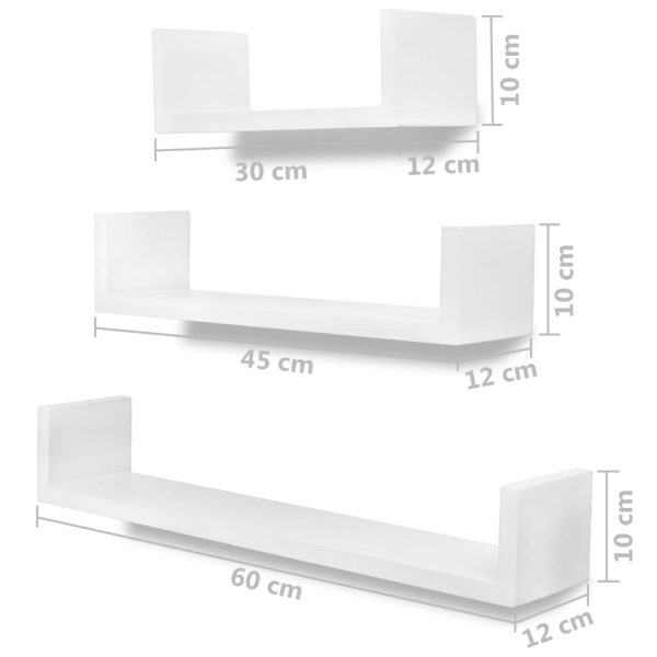 Prateleiras de parede 6 pcs branco - Image 5