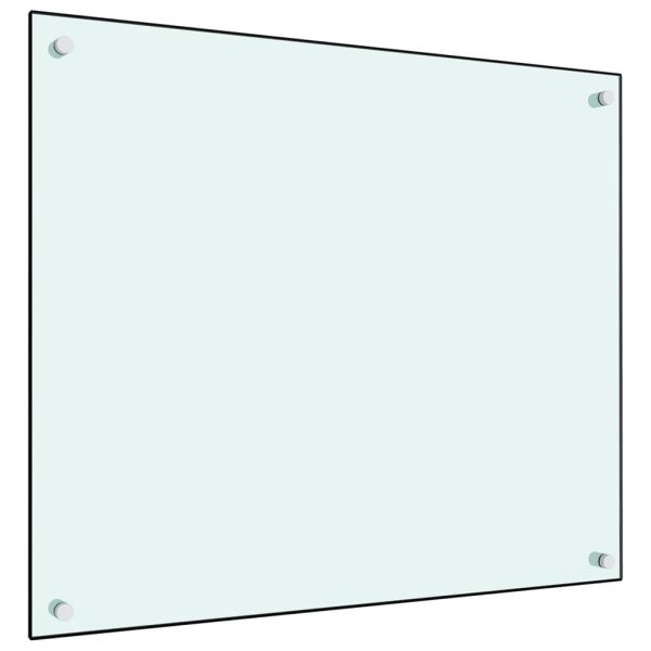Painel anti-salpicos de cozinha 70x60 cm vidro temperado branco