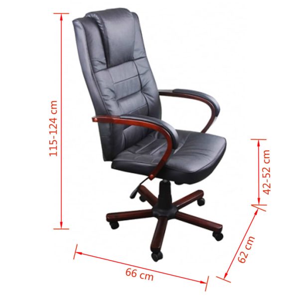 Cadeira de escritório luxuosa preto - Image 6