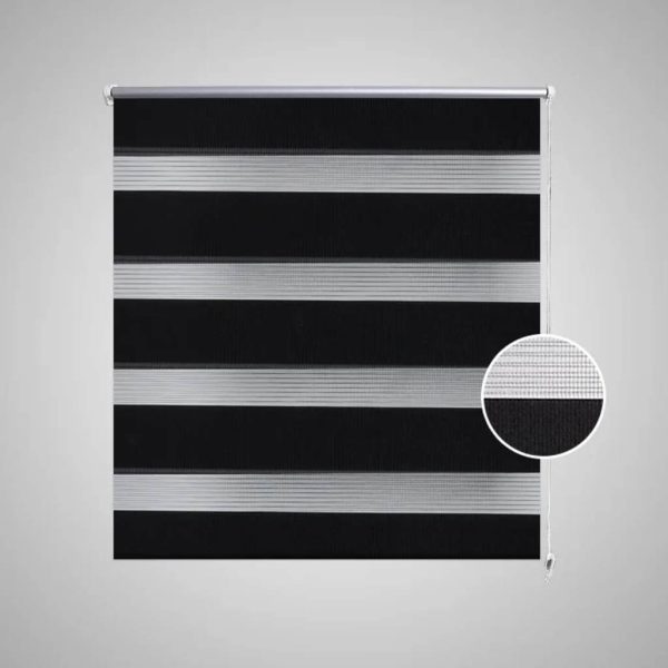Estore de rolo 50 x 100 cm, linhas de zebra / Preto - Image 3