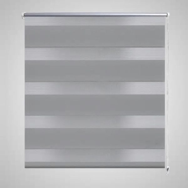 Estore de rolo 70 x 120 cm, linhas de zebra / Cinza