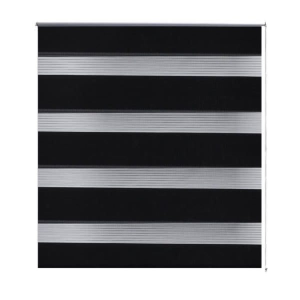 Estore de rolo 80 x 150 cm, linhas de zebra / Preto - Image 2