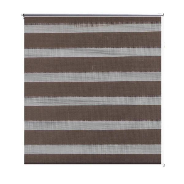 Estore de rolo 100 x 175 cm, linhas de zebra / Café - Image 2
