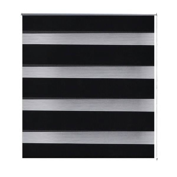 Estore de rolo 120 x 230 cm, linhas de zebra / Preto - Image 2