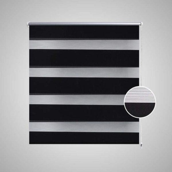 Estore de rolo 120 x 230 cm, linhas de zebra / Preto - Image 3