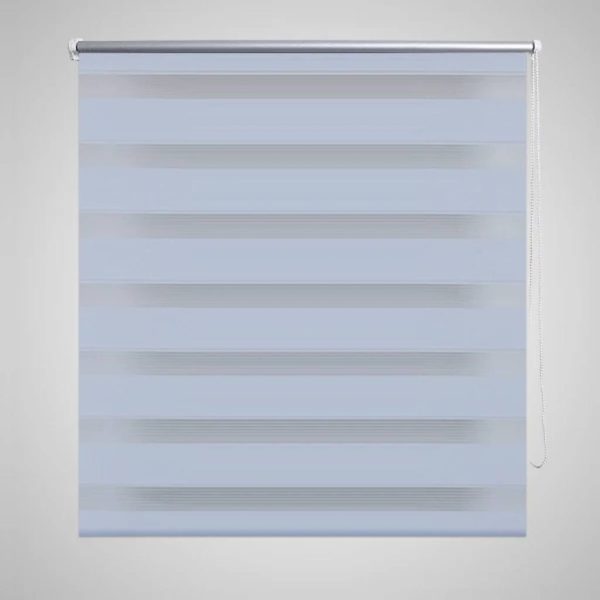 Estore de rolo 140 x 175 cm, linhas de zebra / Branco