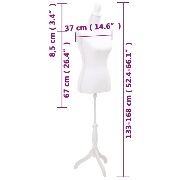 Busto manequim de senhora branco - Image 7
