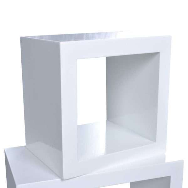 240347 Conjunto de 3 prateleiras em forma de cubo branco - Image 5