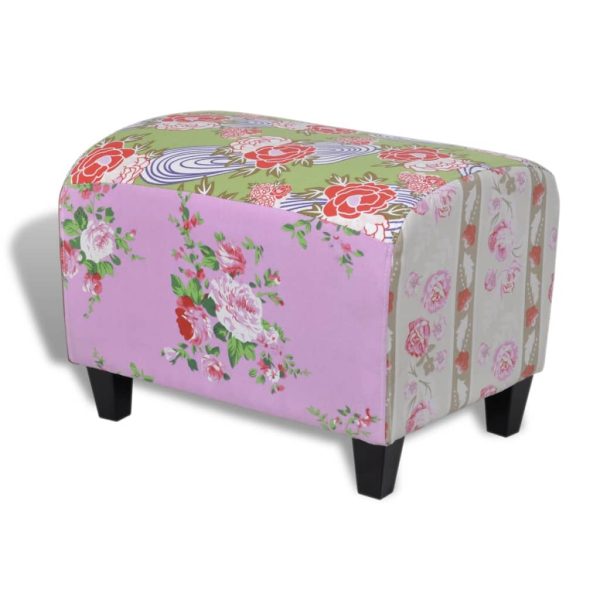 Banquinho para os pés patchwork design floral - Image 2