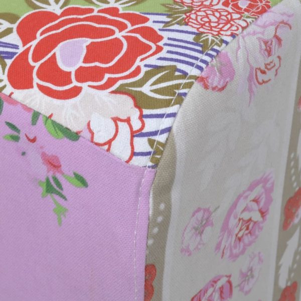 Banquinho para os pés patchwork design floral - Image 4