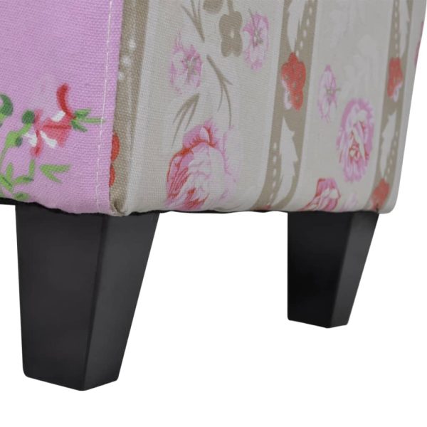 Banquinho para os pés patchwork design floral - Image 5