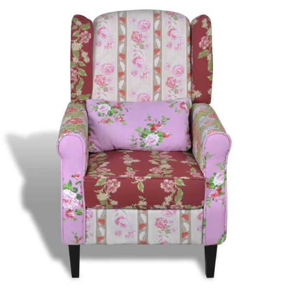 Poltrona de tecido com design de retalhos - Image 3