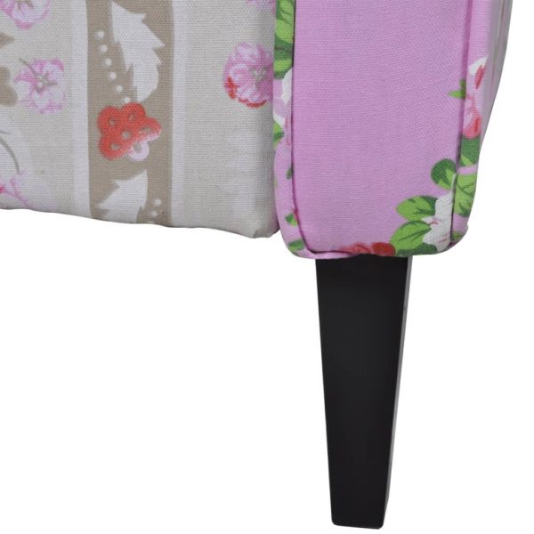 Poltrona de tecido com design de retalhos - Image 6