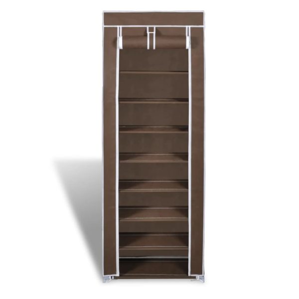 Sapateira com tampa 57 x 29 x 162 cm Castanho - Image 4