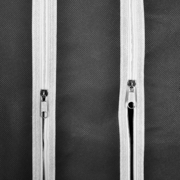 Armário tecido com compartimentos e varões 45x150x176 cm preto - Image 6