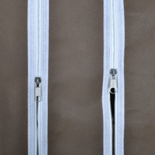 Armário tecido c/ compartimentos e varões 45x150x176cm castanho - Image 6