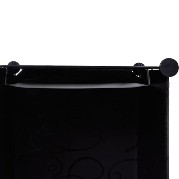 Armário plástico modular 9 gavetas 37x115x150 cm preto e branco - Image 6