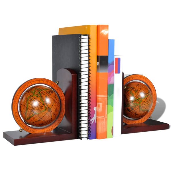Suportes para livros com globo terreste 2 pcs - Image 3