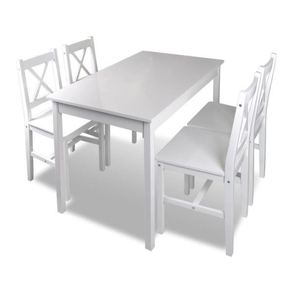 5 pcs Conjunto de jantar branco - Image 2
