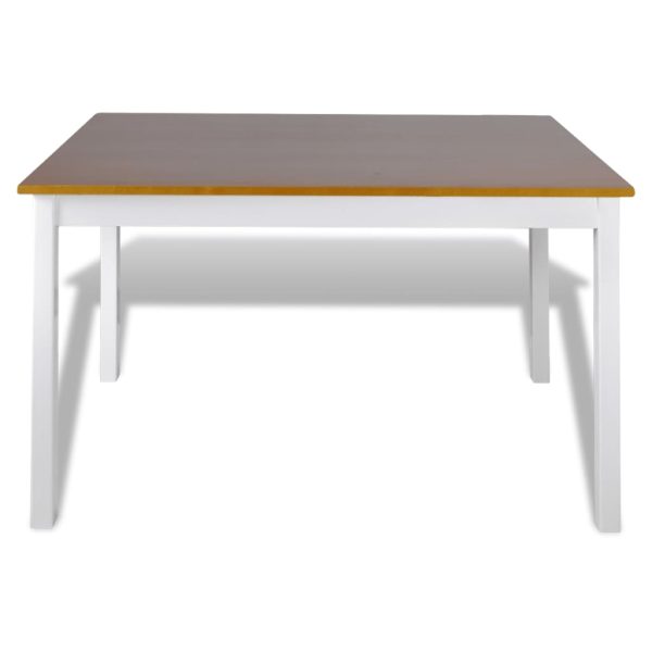Conjunto de jantar 5 pcs castanho e branco - Image 3