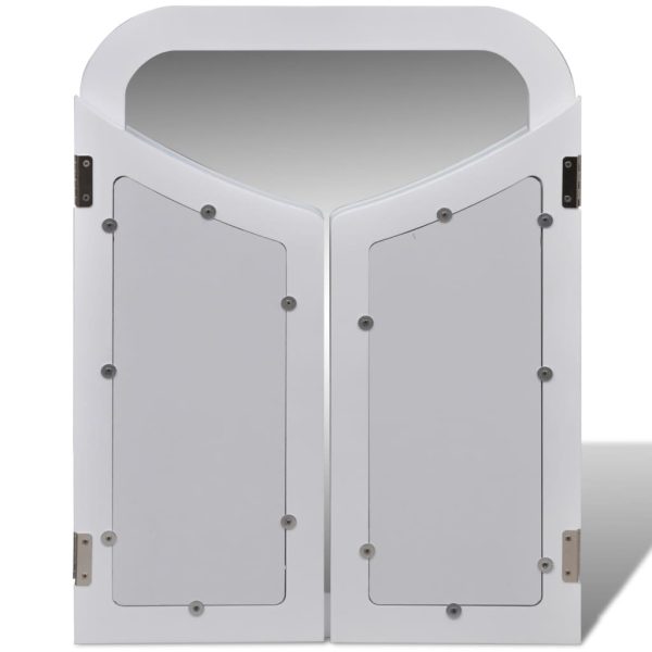 Toucador com espelho 3-em-1 e banco 2 gavetas branco - Image 6